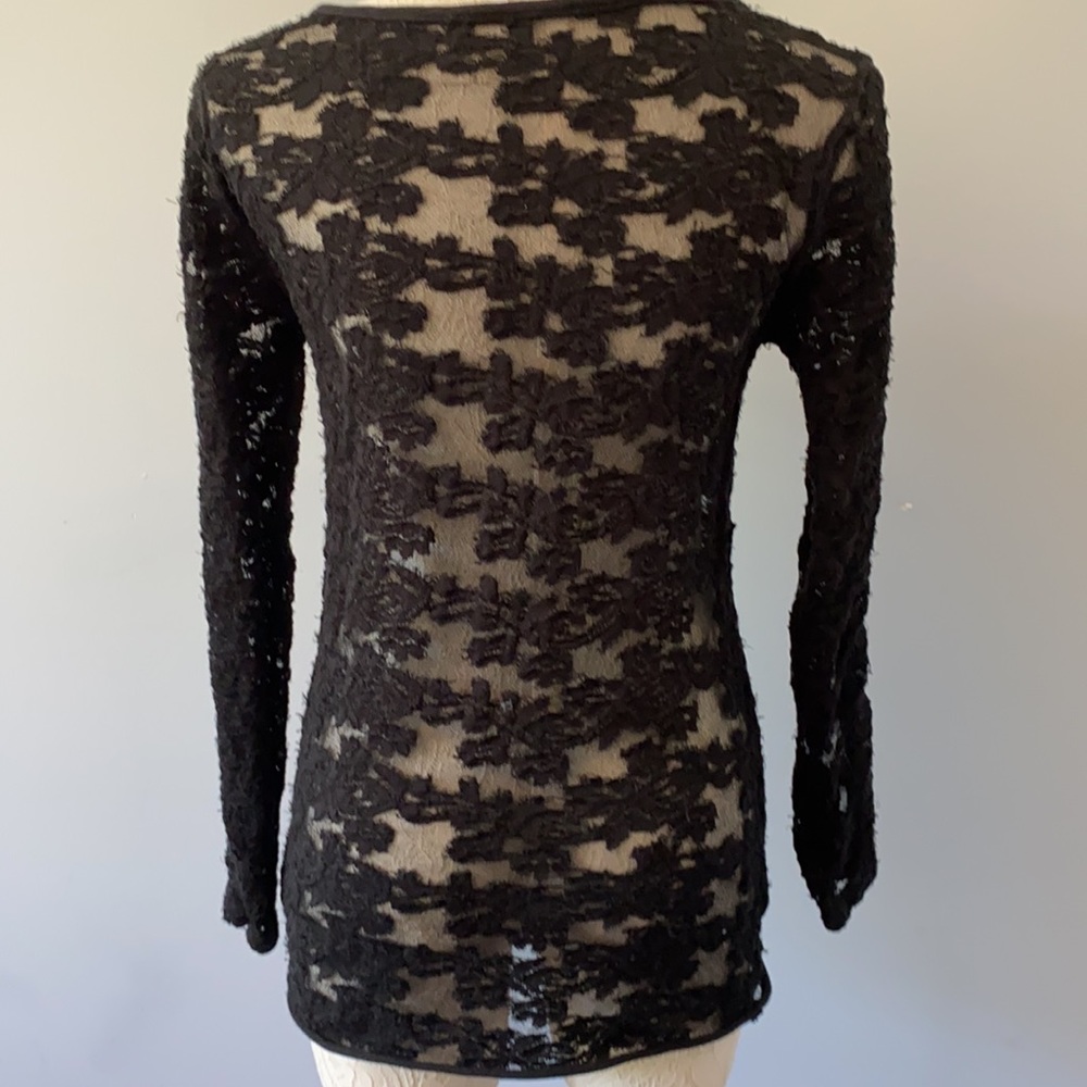 Free people sheer black long sleeve top - Picture 5 of 8